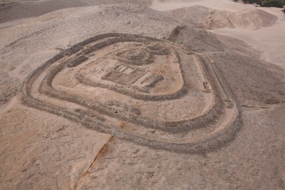 Chankillo w Peru z lotu ptaka